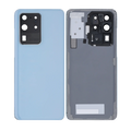 Tapa trasera de cristal con lente de cámara para Samsung Galaxy S20 Ultra 5G (sin logotipo) (Aftermarket Plus) (azul)