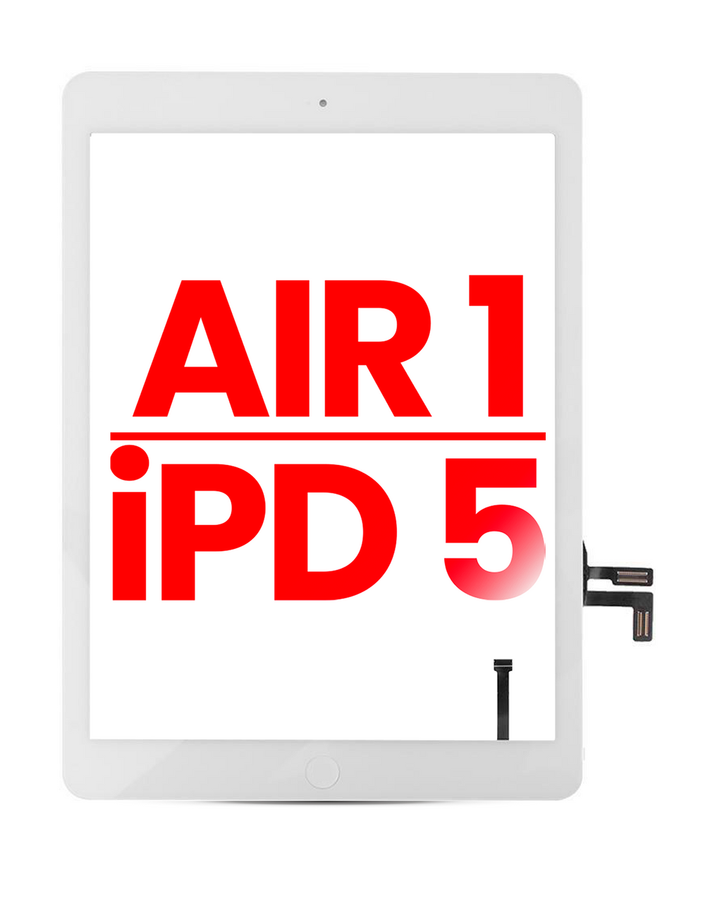 Touch / Digitalizador para iPad Air 1 / iPad 5 (2017) (Botón de inicio preinstalado para iPad Air 1) (Aftermarket Plus) (Blanco)