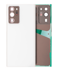Tapa trasera de cristal con lente de cámara para Samsung Galaxy Note 20 Ultra (sin logotipo) (Aftermarket Plus) (Blanco)
