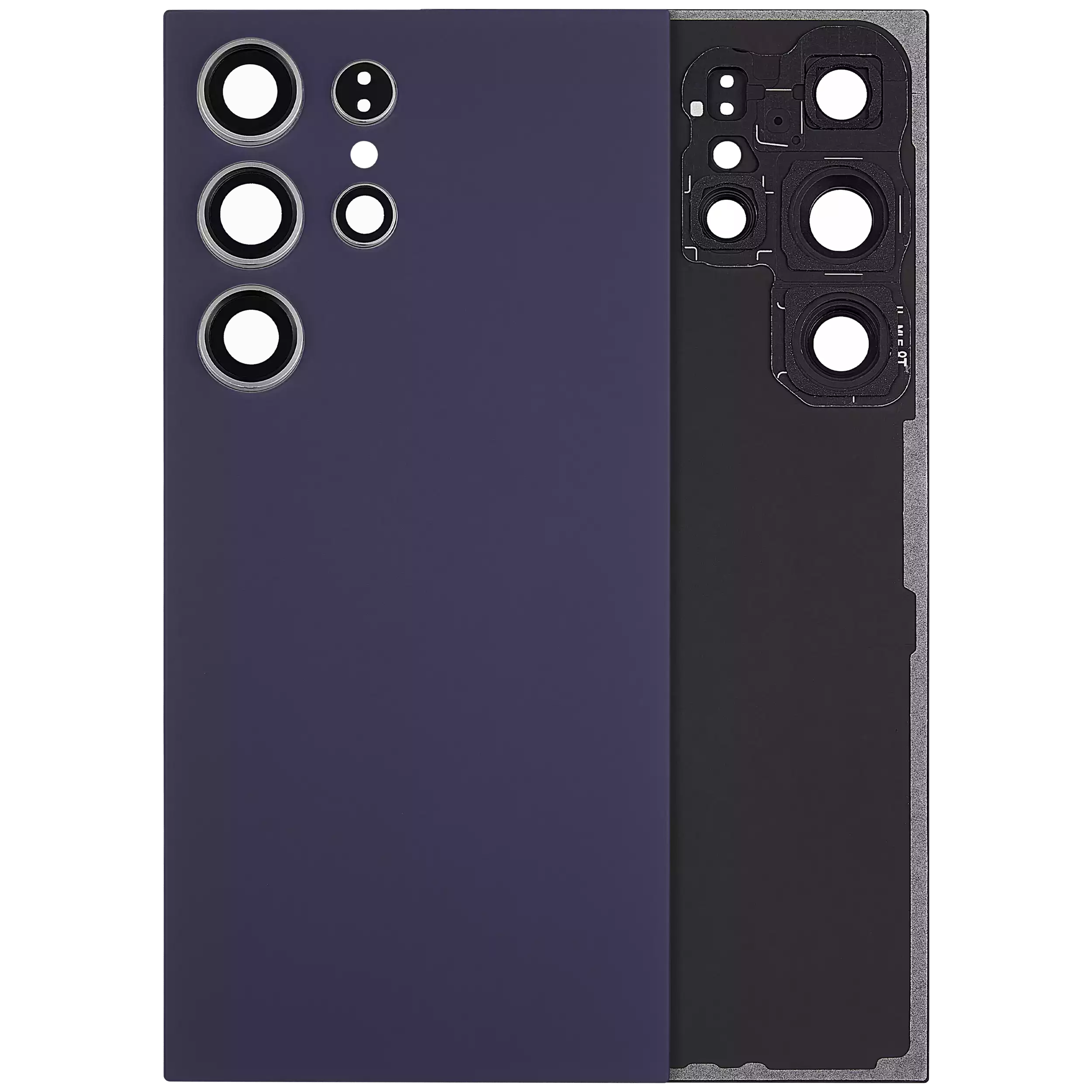 Tapa trasera de cristal con lente de cámara para Samsung Galaxy S24 Ultra 5G (sin logotipo) (Aftermarket Plus) (Titanium Violeta))