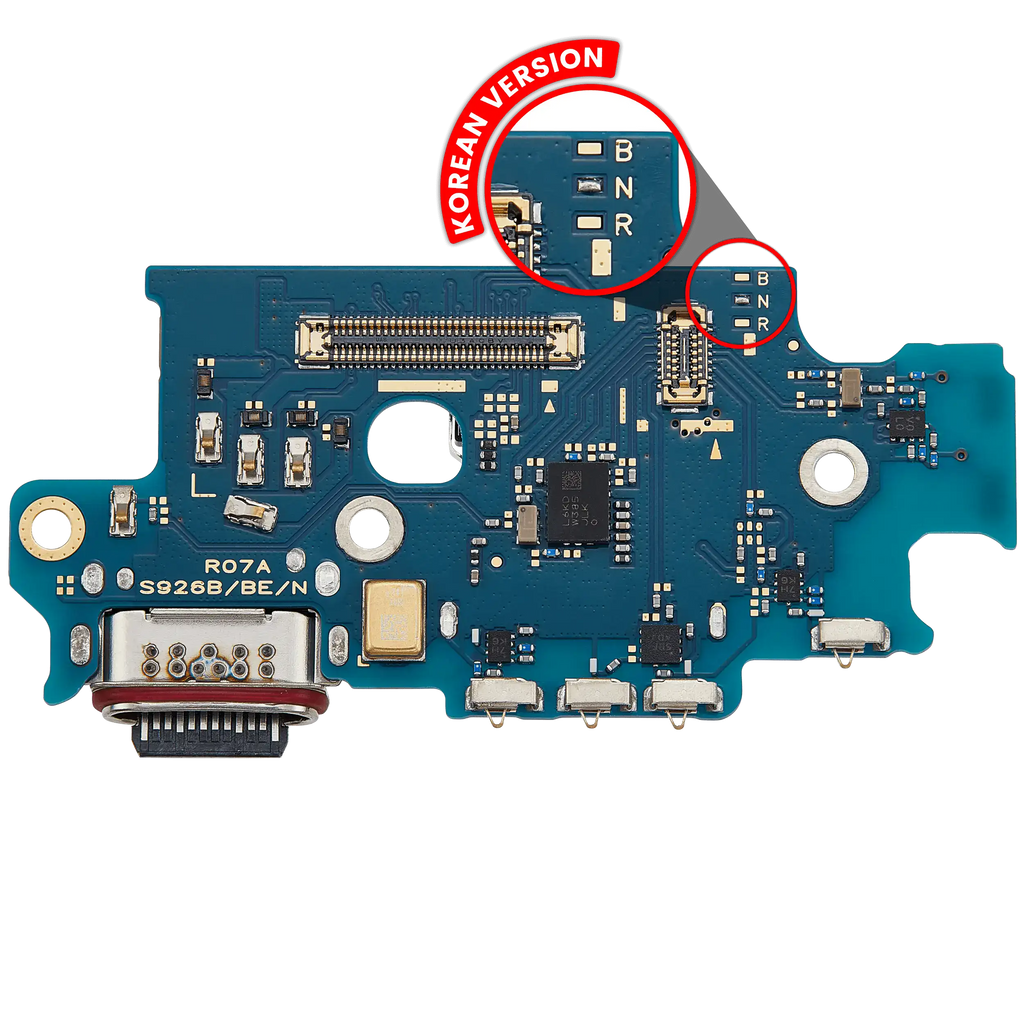 Placa de puerto de carga con lector de tarjetas SIM para Samsung Galaxy S24 Plus 5G (S926N) (versión coreana) (Premium)