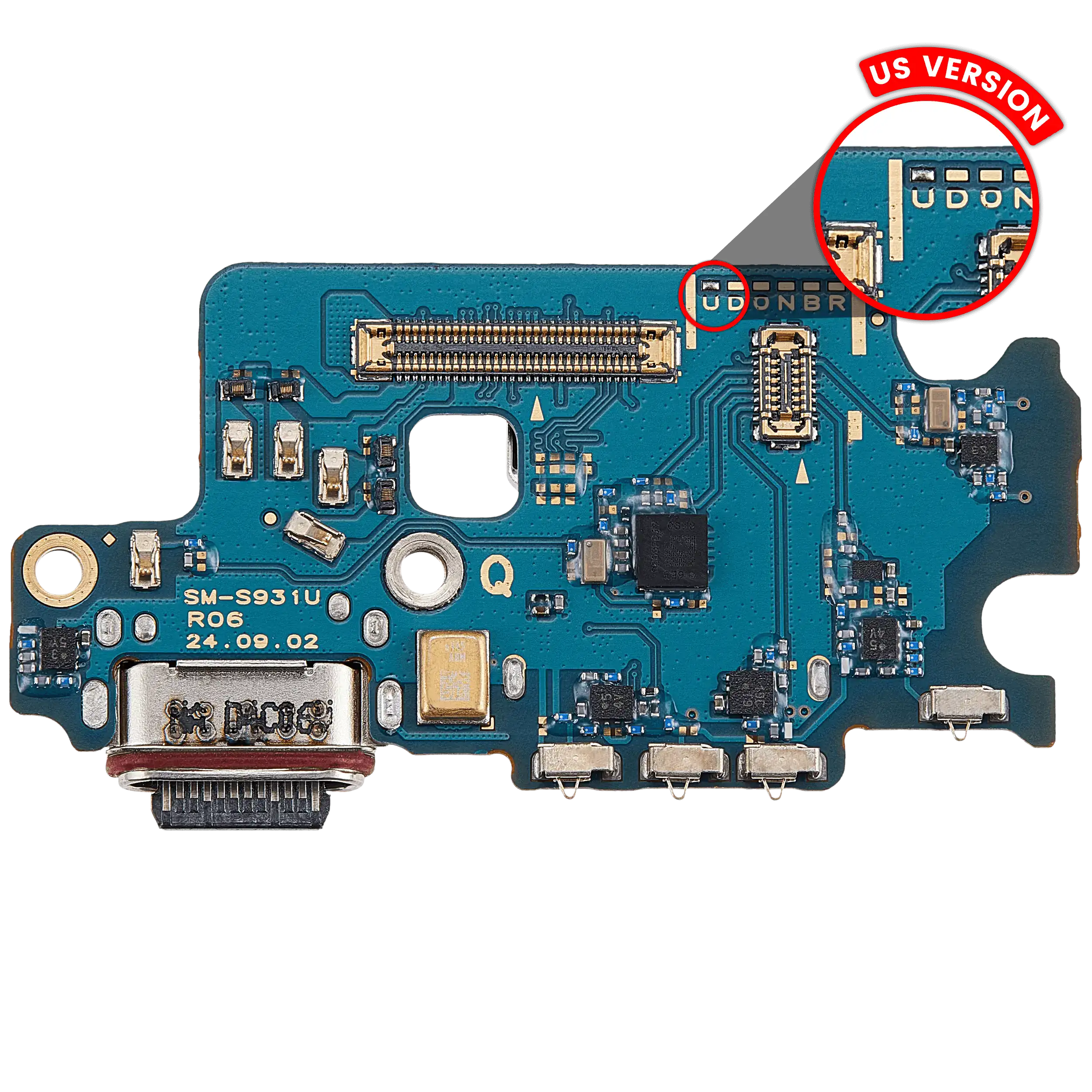 Placa de puerto de carga con lector de tarjetas SIM para Samsung Galaxy S25 5G (S931U) (versión estadounidense) (Premium)