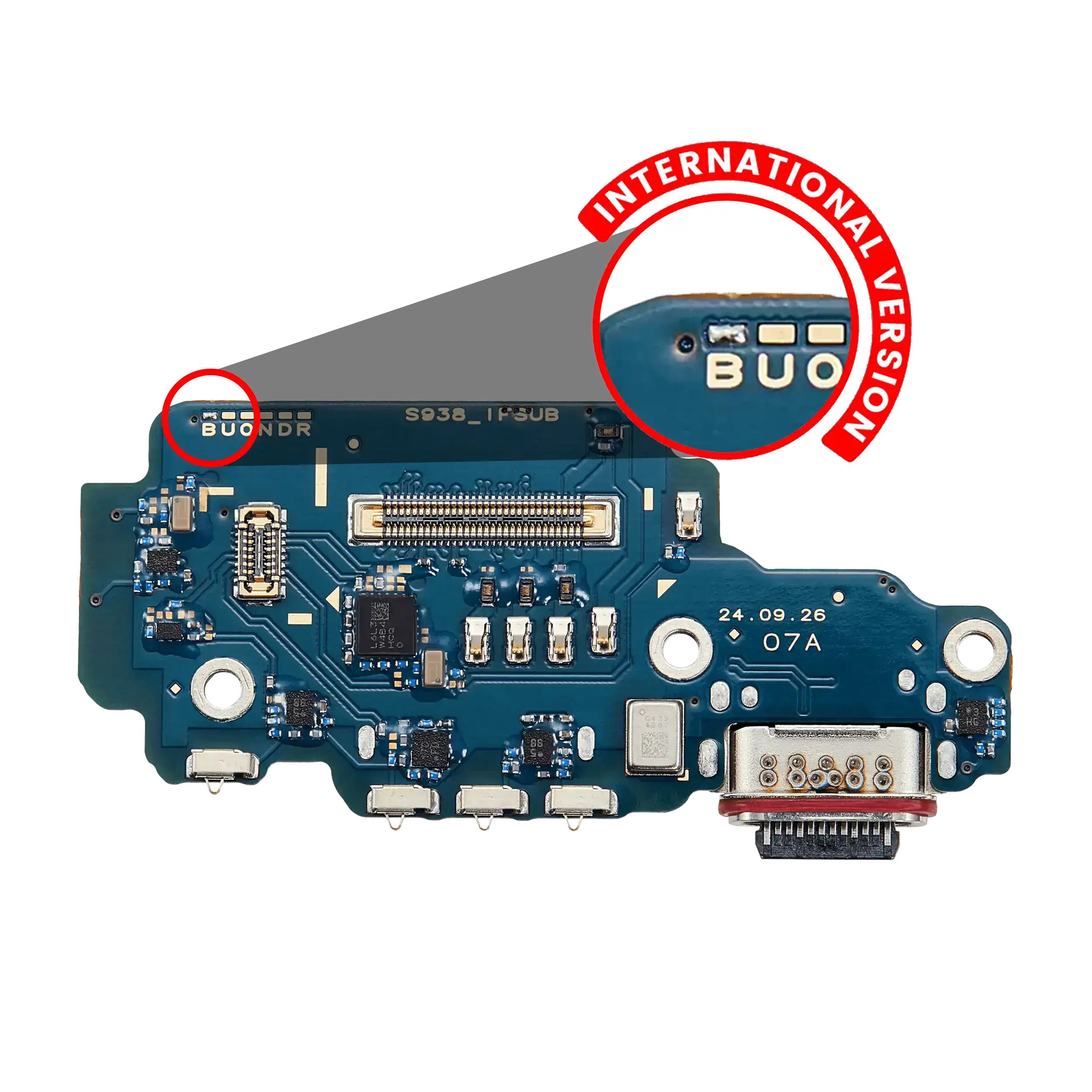Placa de puerto de carga con lector de tarjetas SIM para Samsung Galaxy S25 Ultra 5G (S938B) (versión internacional) (Premium)