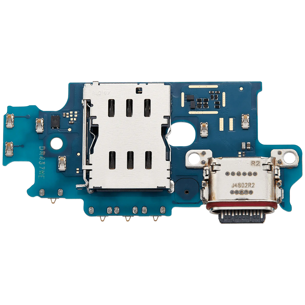 Placa de puerto de carga con lector de tarjetas SIM para Samsung Galaxy S24 Plus 5G (S9260) (versión de doble tarjeta) (Premium)