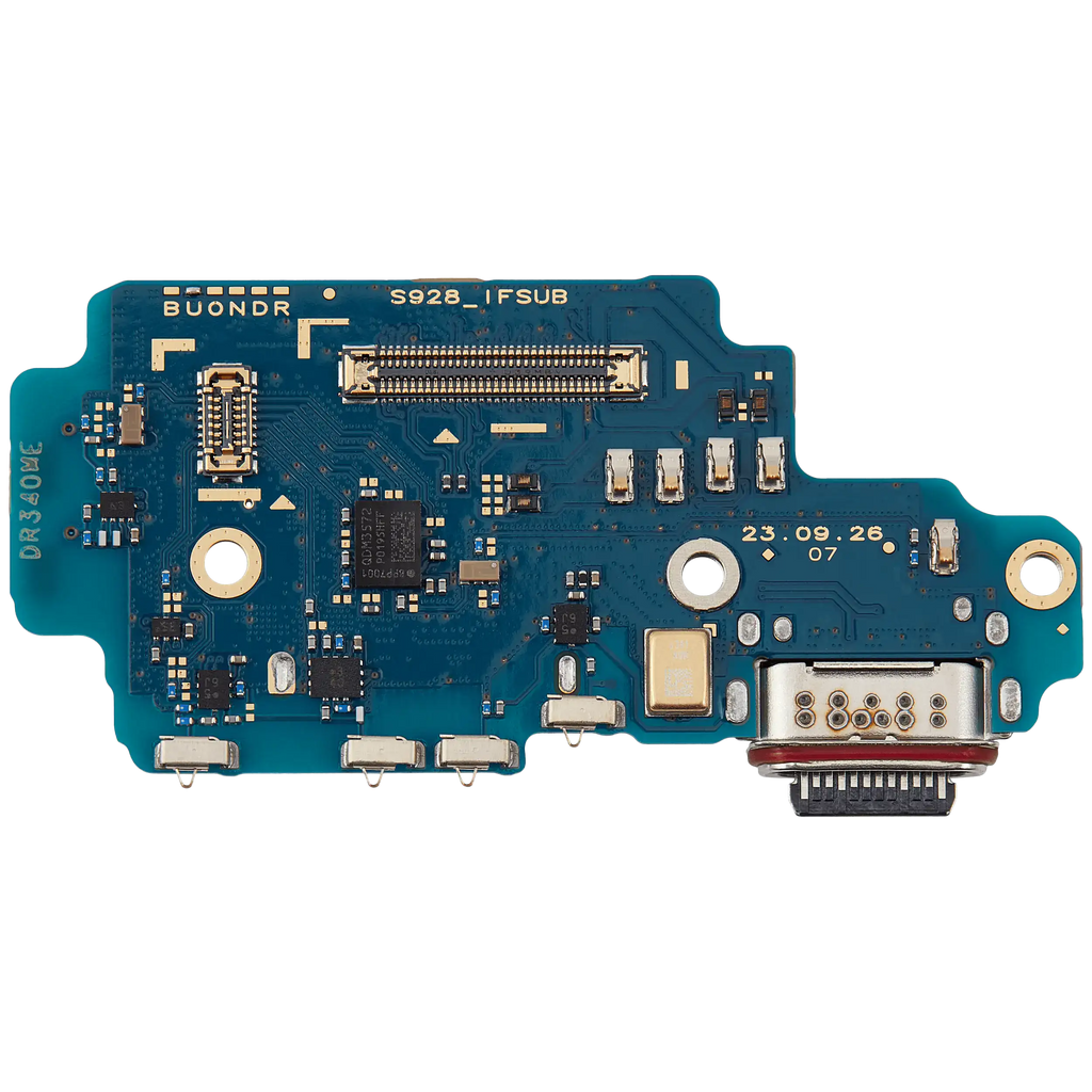 Placa de puerto de carga con lector de tarjetas SIM para Samsung Galaxy S24 Ultra 5G (S928U) (versión estadounidense) (Premium)