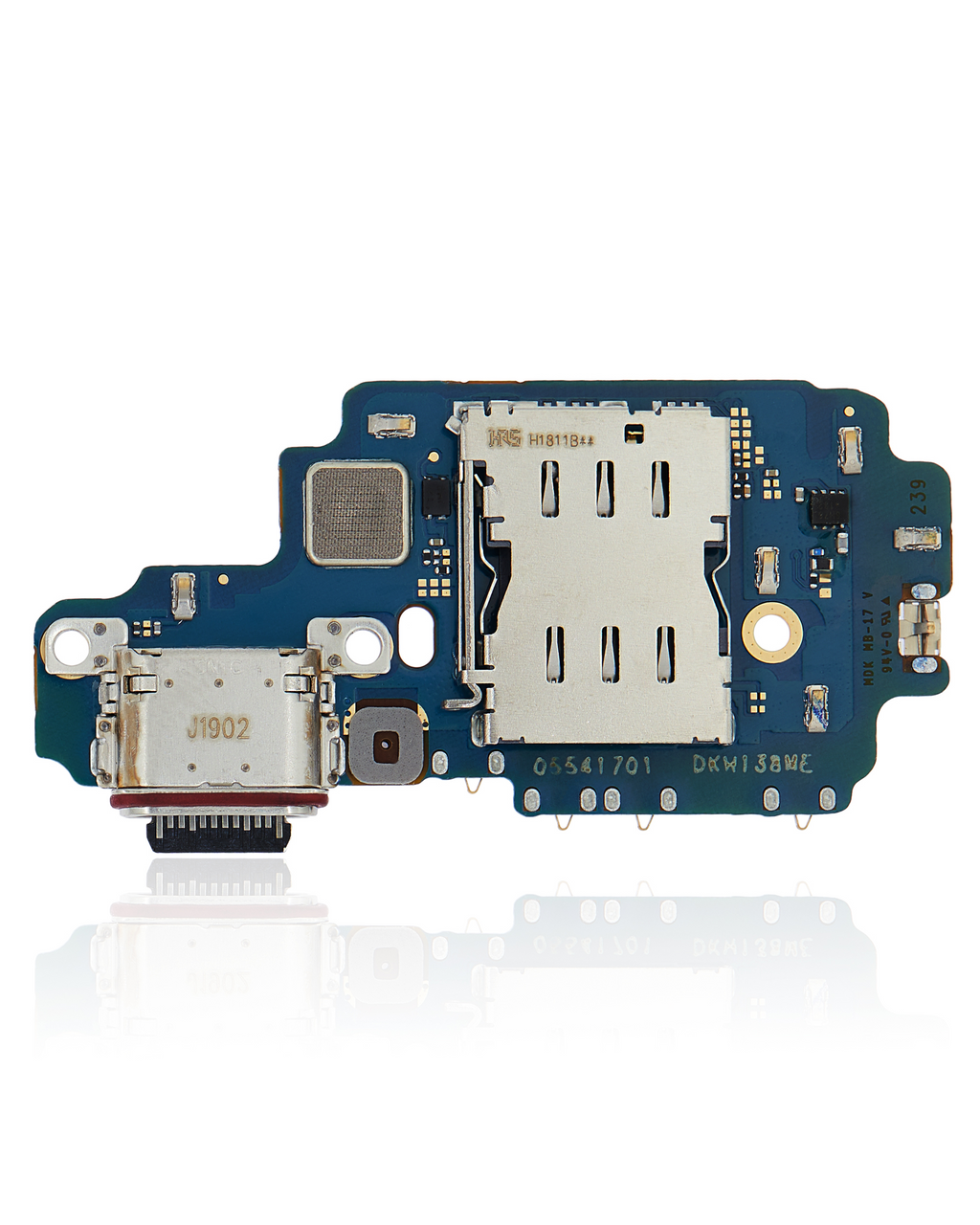 Placa de puerto de carga con lector de tarjetas SIM para Samsung Galaxy S22 Ultra 5G (S908B/N) (versión internacional) (Premium)