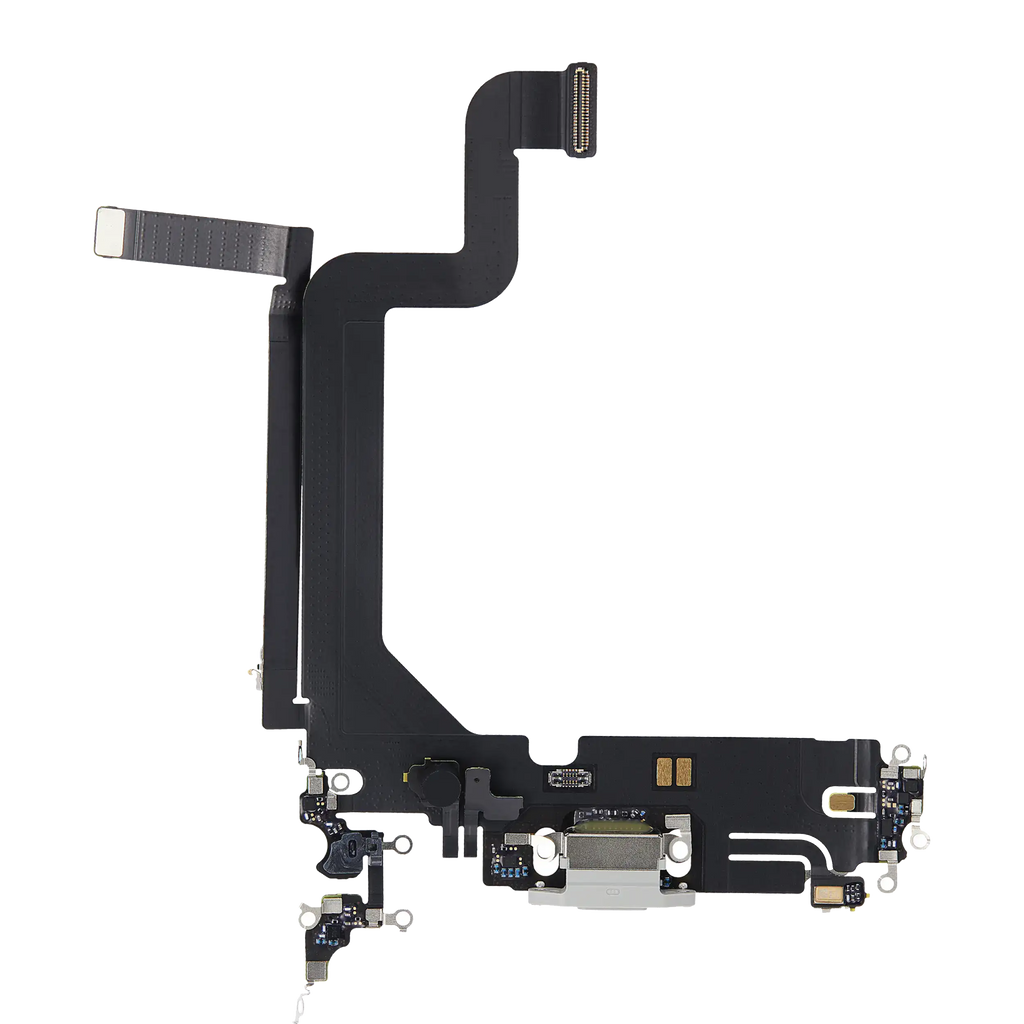 Cable flexible del puerto de carga para iPhone 14 Pro Max (Premium) (Plateado)