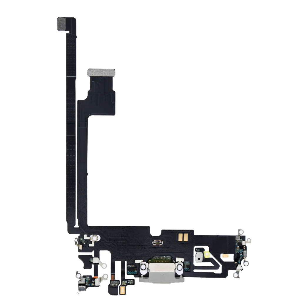 Cable flexible de puerto de carga para iPhone 12 Pro Max (Premium) (Plateado)