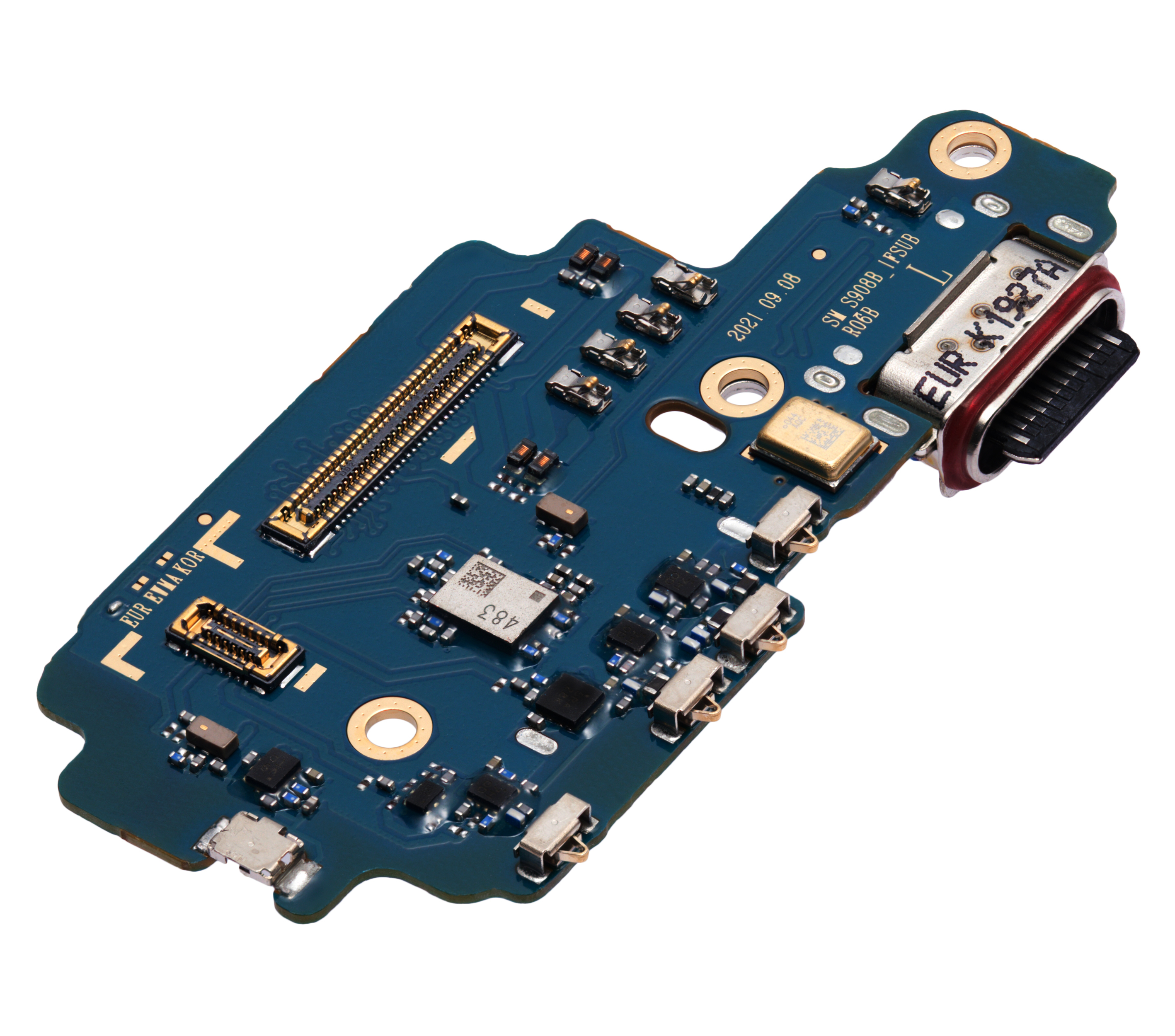 Placa de puerto de carga con lector de tarjetas SIM para Samsung Galaxy S22 Ultra 5G (S908B/N) (versión internacional) (Premium)