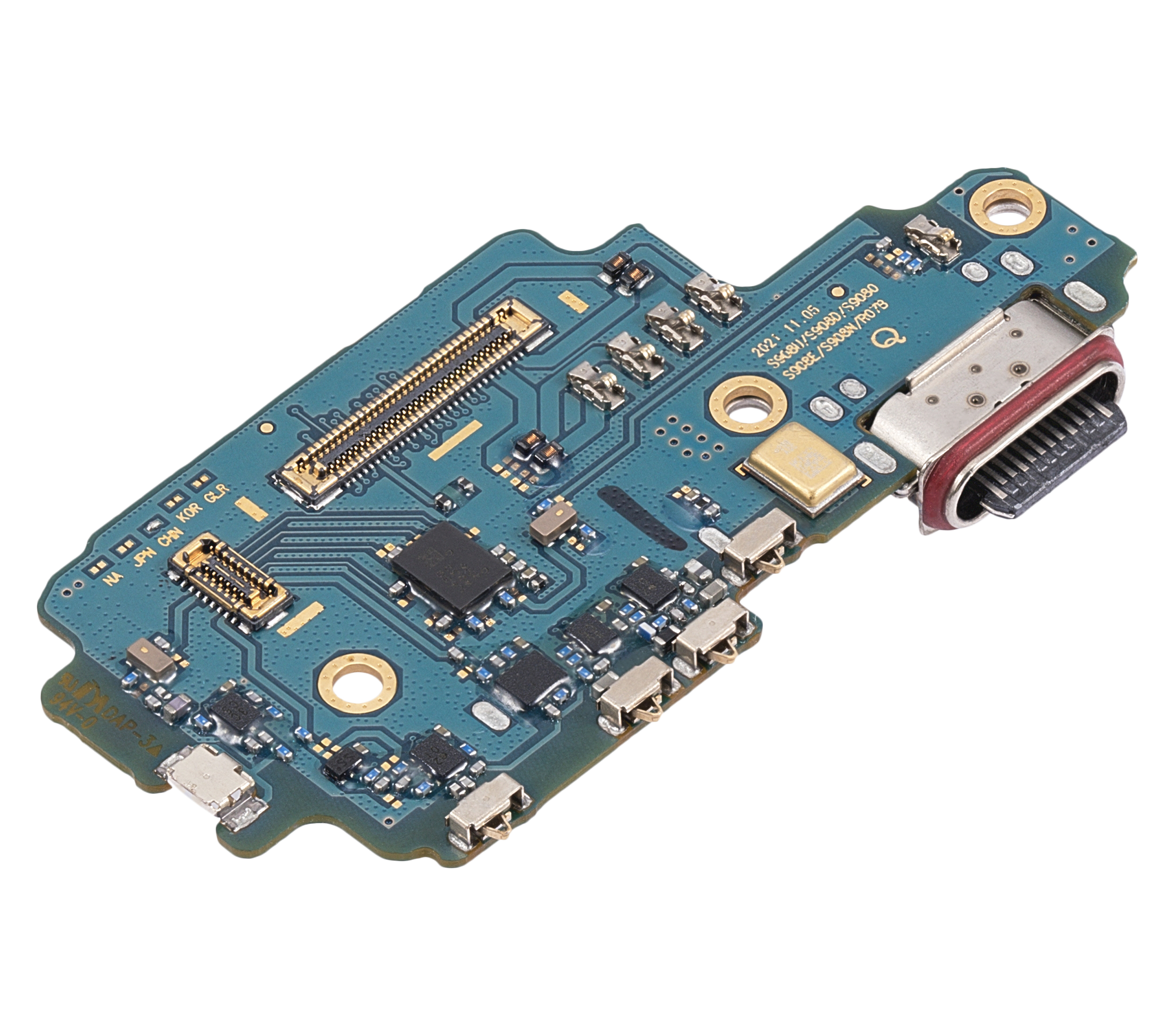 Placa de puerto de carga con lector de tarjetas SIM para Samsung Galaxy S22 Ultra 5G (S9080) (versión Dual SIM) (Premium)