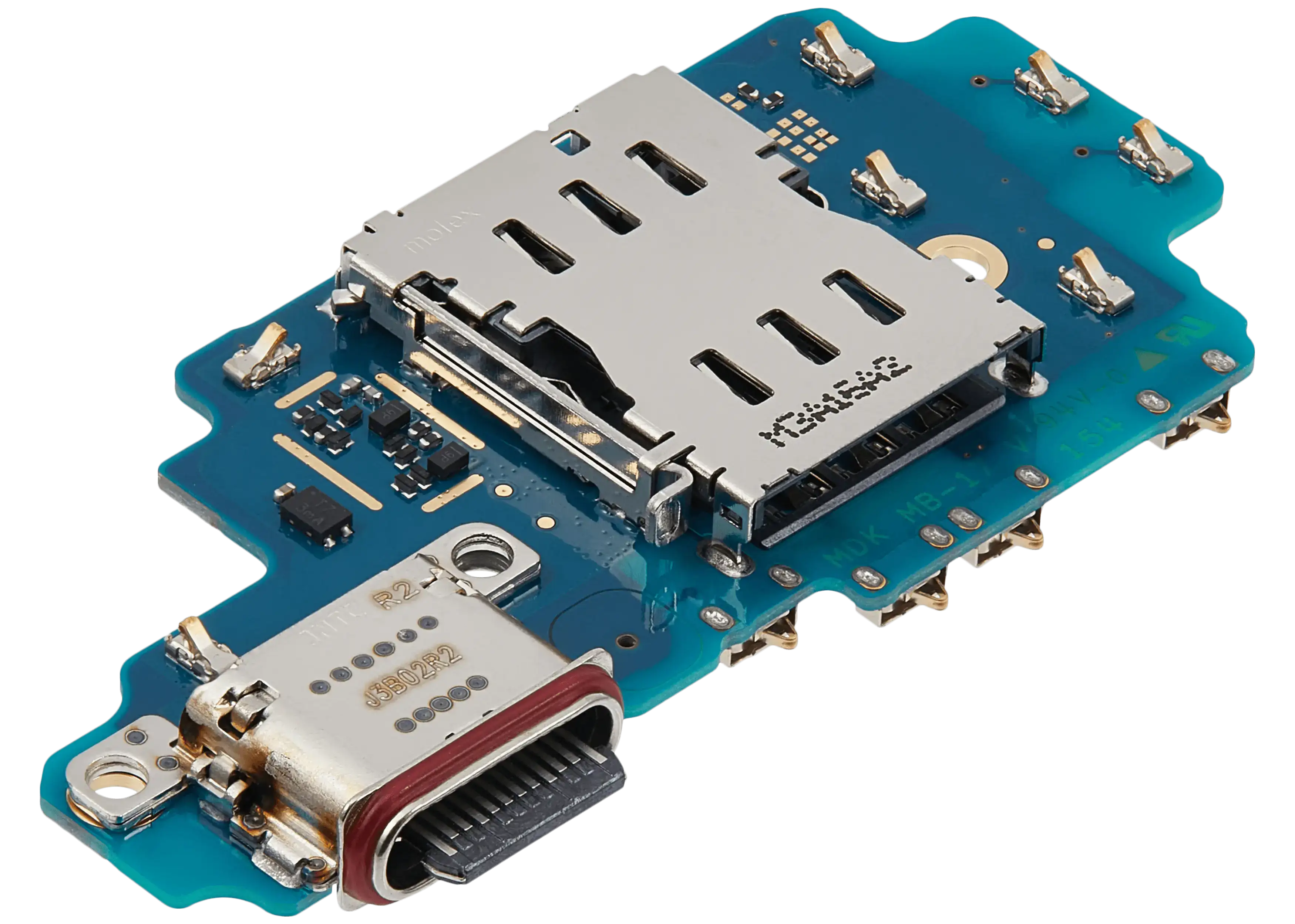 Placa de puerto de carga con lector de tarjetas SIM para Samsung Galaxy S24 Ultra 5G (S928U) (versión estadounidense) (Premium)